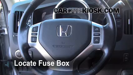 Interior Fuse Box Location: 2006-2014 Honda Ridgeline - 2008 Honda
